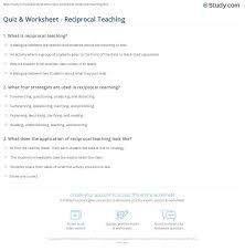 quiz worksheet reciprocal teaching