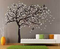 X Large Birds Tree Branch Wall Stickers