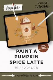 Pumpkin Spice Latte In Procreate