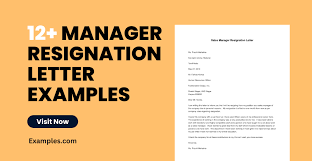 manager resignation letter 12