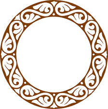 brown round frame clip art at vector
