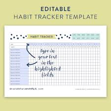 2 Monthly Planer Habit Tracker Blank Template Royalty Free