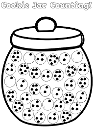 Also coloring pages increase of your kids creativity and enjoy provided time. Cookie Jar Counting Coloring Pages Coloring Sky
