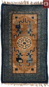 old antique chinese rug bronze color