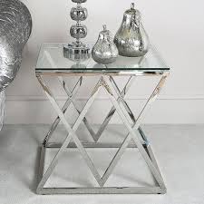Glass End Side Table