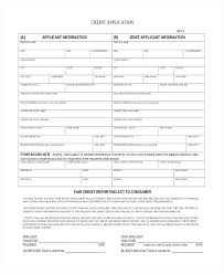 Generic Credit Application Form Template Ukcheer Template Source