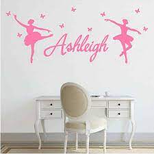 Personalised Ballet Wall Art Girls Bed