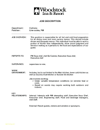 Line Cook Resume Experience Job Description For Awesome Entry Level