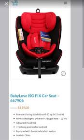 Babylove Isofix Car Seat Babies Kids