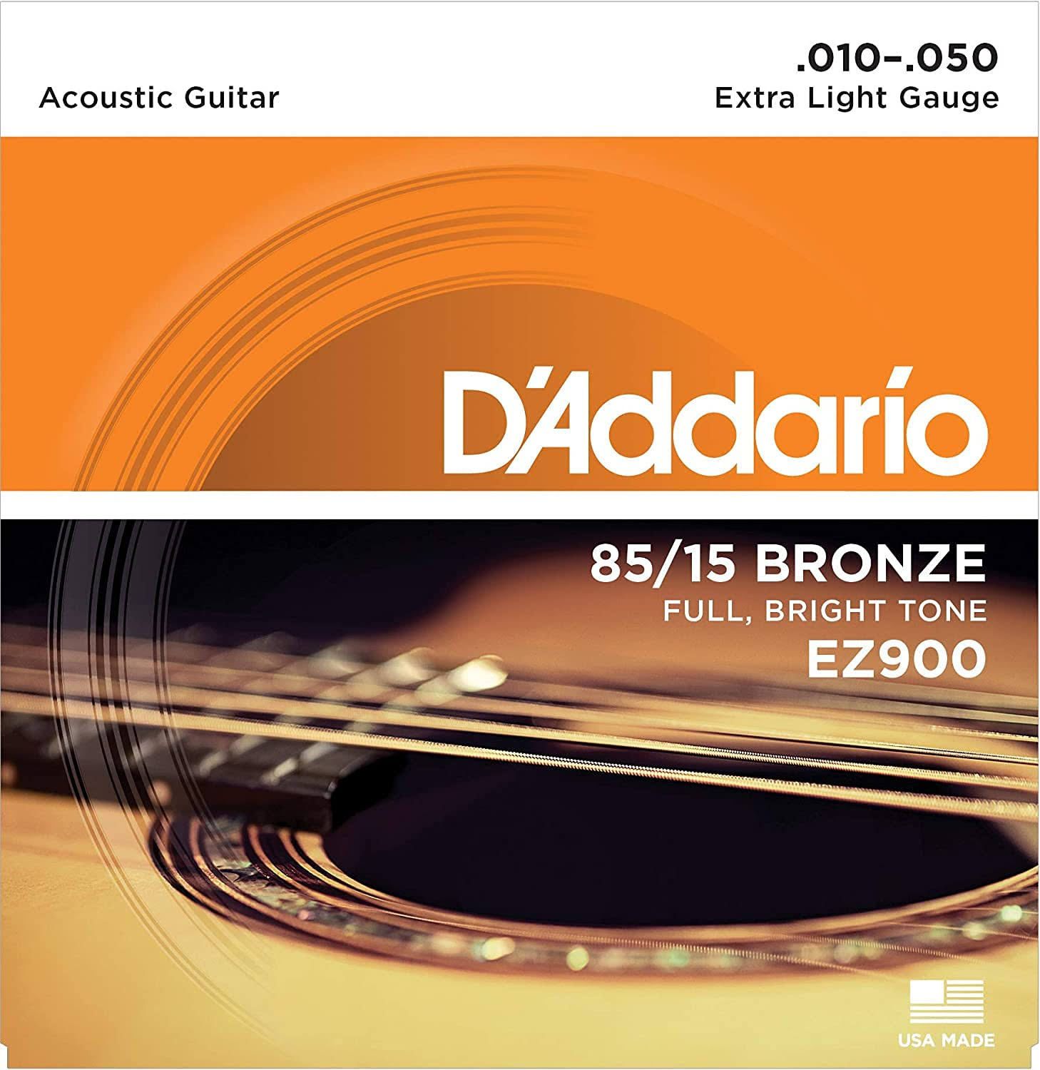 D'Addario Bronze Acoustic Guitar Strings_{.010-.050_Extra product image