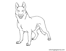 German shepherd illustrated by lucy dawson free shipping on additional prints added to this order. German Shepherd Printable Coloring Pages German Shepherd Coloring Pages Coloring Pages For Kids And Adults