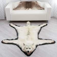 arctic wolf skin rug