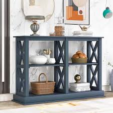 Anbazar Navy X Shaped Console Table