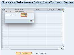 assign company code to chart of