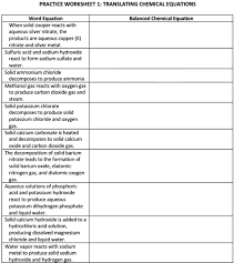 Solved Word Equation Balanced Chemical