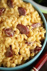 creamy smoked sausage mac and cheese