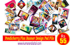 pondicherry flex banner design psd file