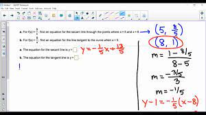 Find An Equation For The Secant Line