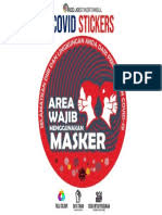 Harga sticker / stiker peringatan wajib pakai masker sign / tanda. Pakai Masker