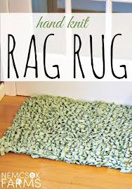 hand knit rag rug