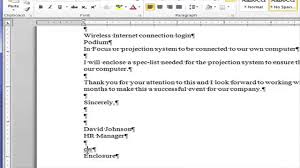 creating a block style business letter