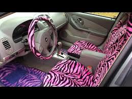 Pink Zebra Car Seat Cover Installation