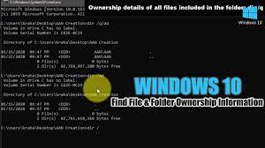 folder ownership information using cmd