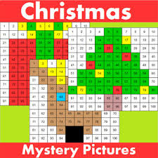 Hundreds Chart Mystery Pictures Christmas Themed Bundle Tpt