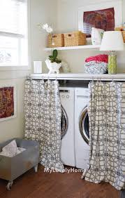 Can be of which wonderful???. Hide Washer And Dryer With Curtain Washing Machine Placement Ideas My Lovely Home