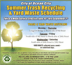 Summer Trash Schedule Starts On Monday June 10