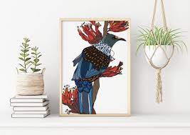 Tui New Zealand Bird Art Print Bird