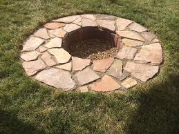 In Ground Fire Pit Made From Flagstone