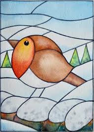 Lesley Linley Stained Glass Robin