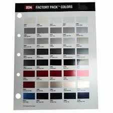 Sem Factory Pack Color Chart