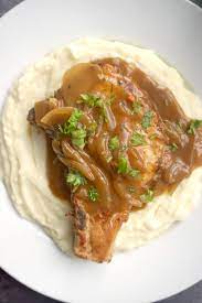baked pork chops with onion gravy my