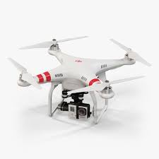 3d model dji phantom 2 quadcopter with