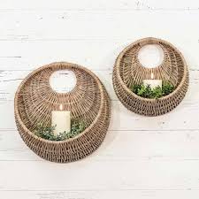 Crescent Woven Baskets Set 2 Piper