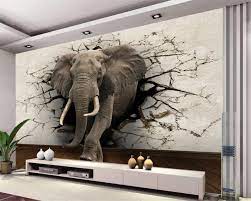 Beibehang 3d wallpaper elephant mural ...