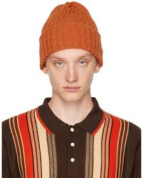 beams plus watch beanie in red for men