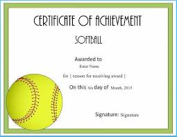 Softball Certificate Templates 9966