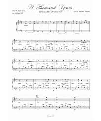 Piano street offers free classical sheet music of very high quality and has currently about 3000 pages of standard piano repertoire ready to download and print. A Thousand Years Easy Piano Sheet Music Free Pdf Free Download Printable