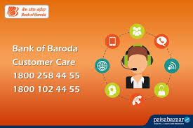 bank of baroda customer care 24x7 toll