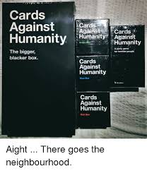 Who knows what's in there? Cards Against Humanity The Bigger Blacker Box Cards Humanity Against Humanity Green Box A Party Game For Horrible Peopl Cards Against Humanity Blue Box Au Edition Cards Against Humanity Red Box Aight