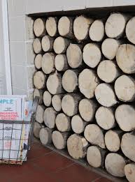 Faux Log Stack For The Fireplace