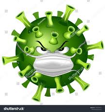 Coronavirus Evil Virus Cartoon Character Face Stock Vector (Royalty Free)  1670427571