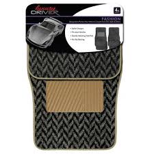 4 piece tan carpet car mats