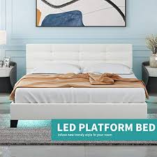 lagrima modern queen size led bed