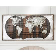 Earth Picture Metal Wall Art In Brown