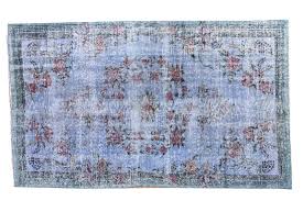 6 x 9 blue color in wool rug turkish