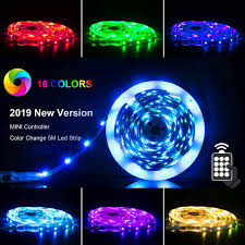 Led Light Strips With Remote Rope Color Changing Rgb For Pc Desk Smart String For Sale Online